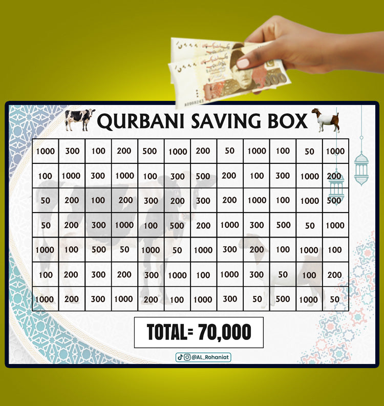 Qurbani, Umrah Or Karbala Saving Box 375k